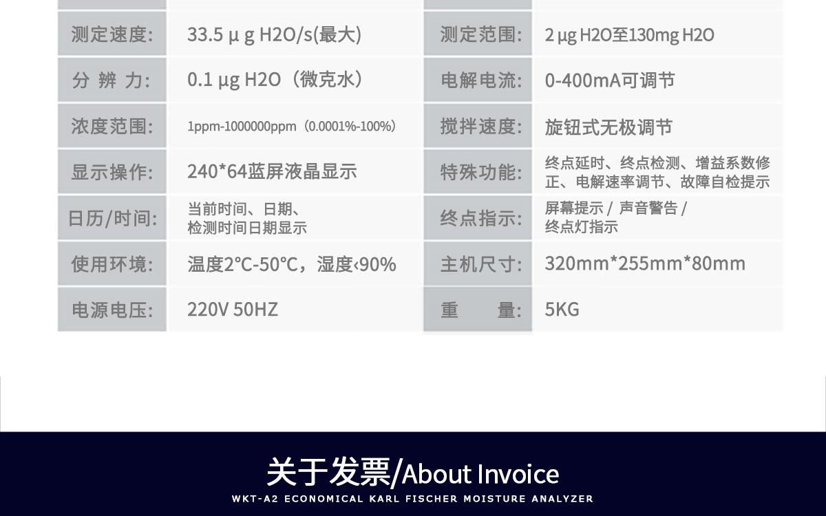 WKT-A2 卡爾費休庫倫法水分測定儀