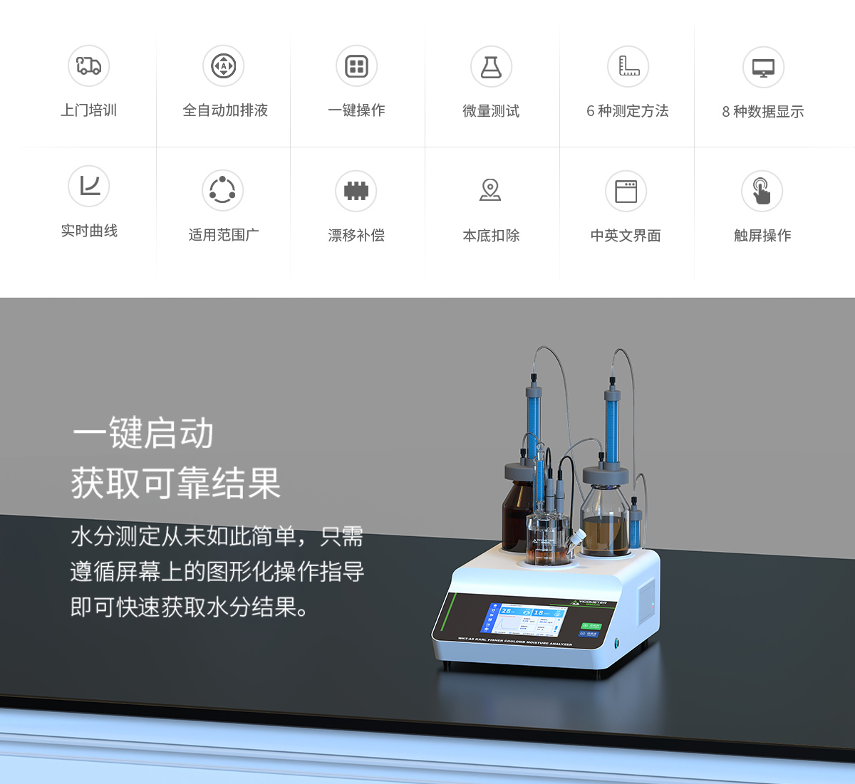 WKT-A8型全自動(dòng)微量水分測(cè)定儀（自動(dòng)換液）